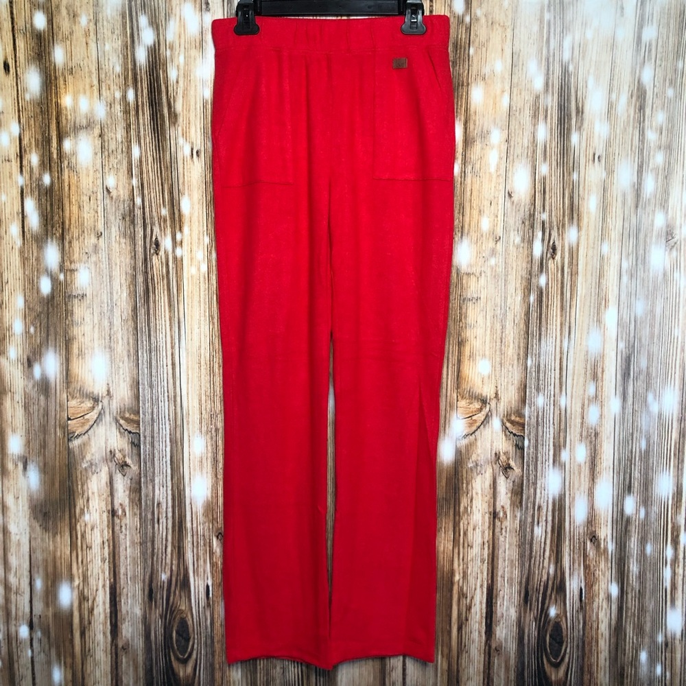 NWOT Peace Love World Elastic Waist Red Lounge Pants Size XS